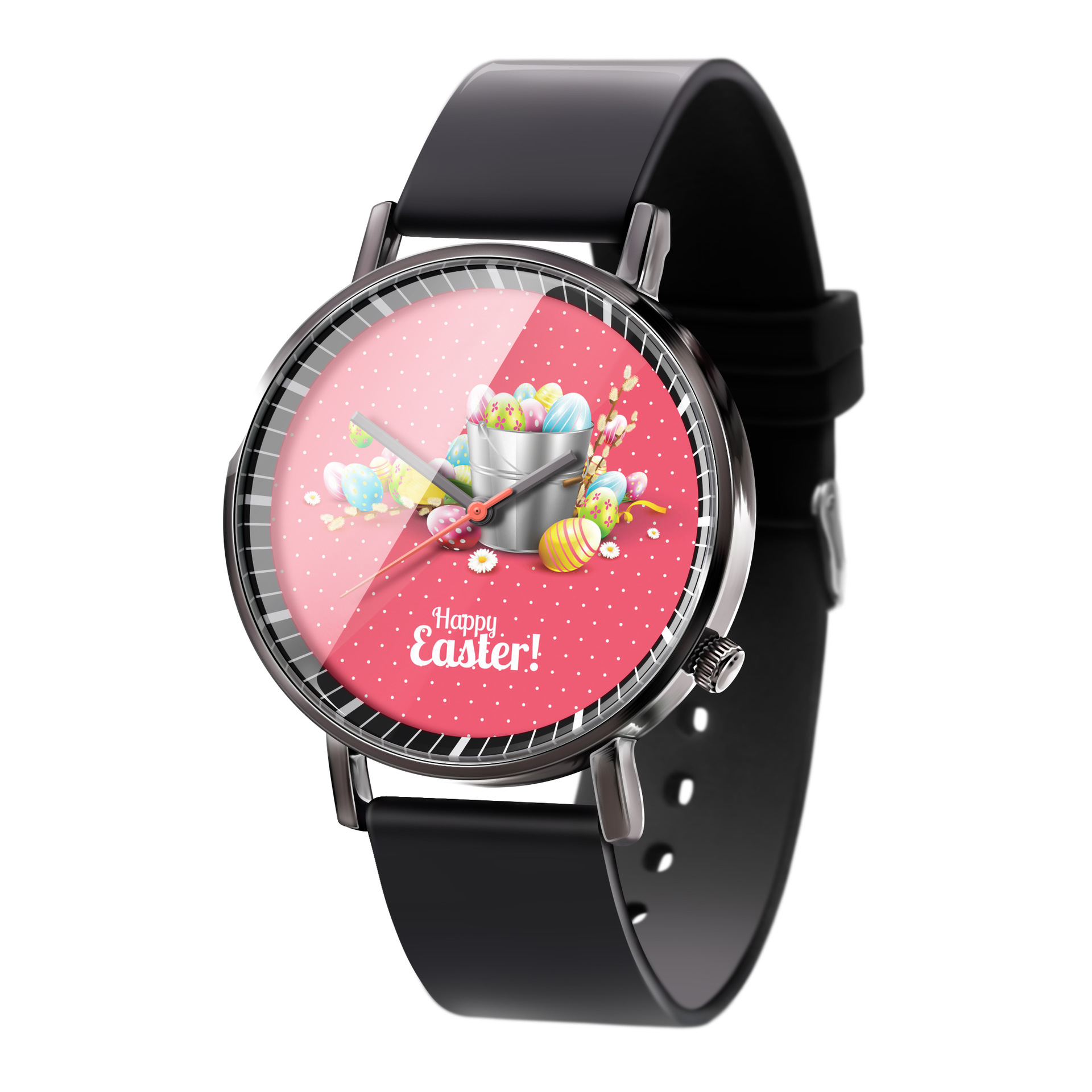 跨境复活节彩蛋兔子男女手表时尚潮流国产圆形指针普通石英胶带