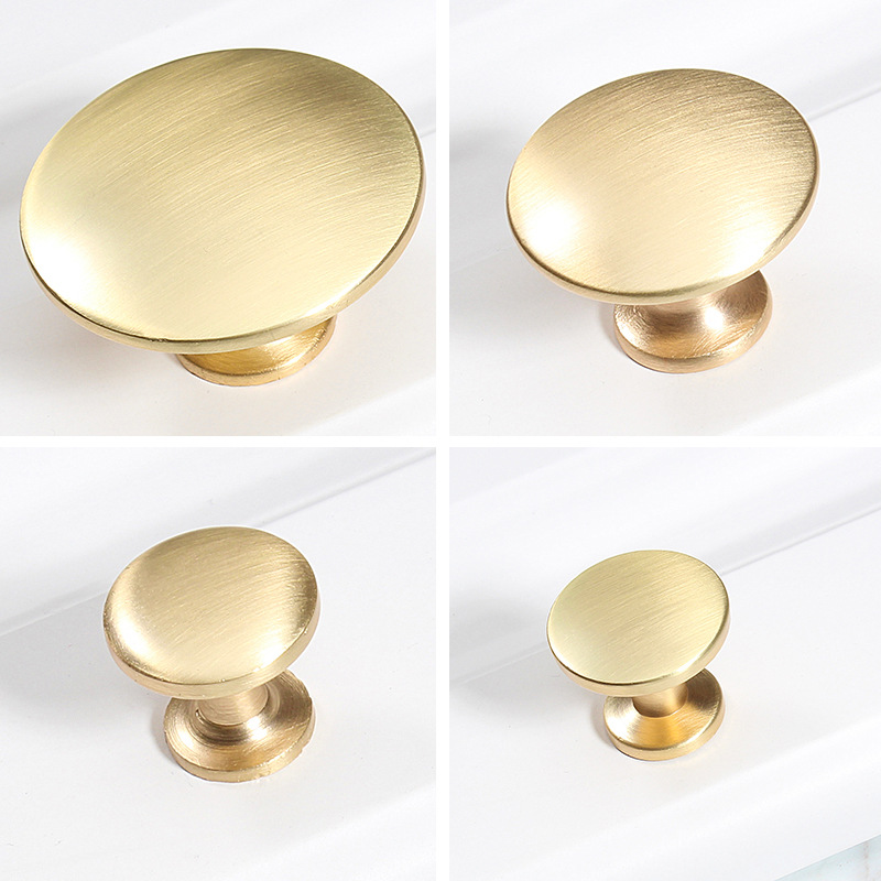 New Chinese Style Wine Cabinet Wardrobe Bathroom Cabinet Cabinet Door Handle Furniture Shoe Cabinet Drawer Gold Bronze Brushed Single Hole Handle