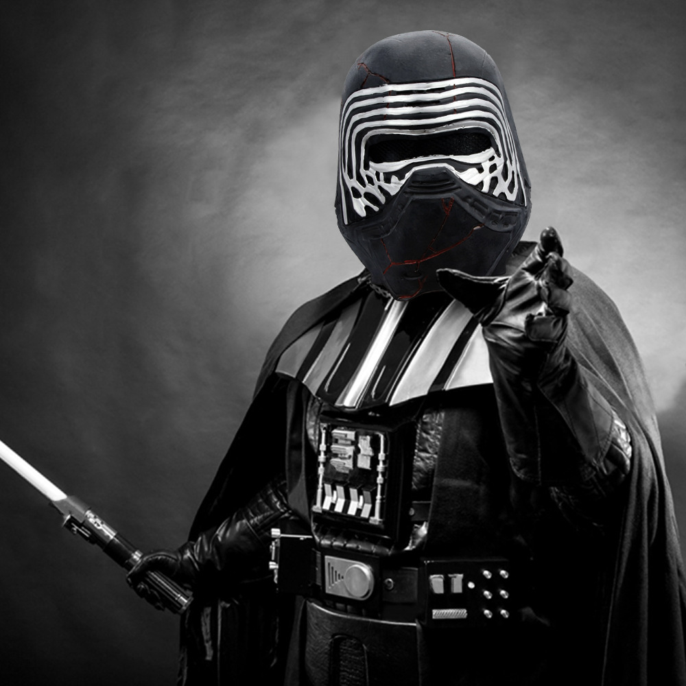 星球大战9周边 凯洛伦乳胶面具star wars暴风白兵 曼达洛人头盔