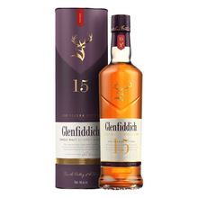 格兰菲迪15年单一麦芽苏格兰威士忌 Glenfiddich 洋酒