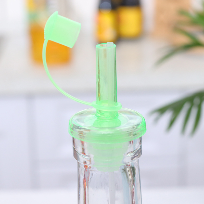 Colorized Decorative Design Glass Leakproof Oil Pot Household Leak-Proof Oil Glass Bottle Pot Storage Bottle Sesame Oil Bottle Kitchen Supplies