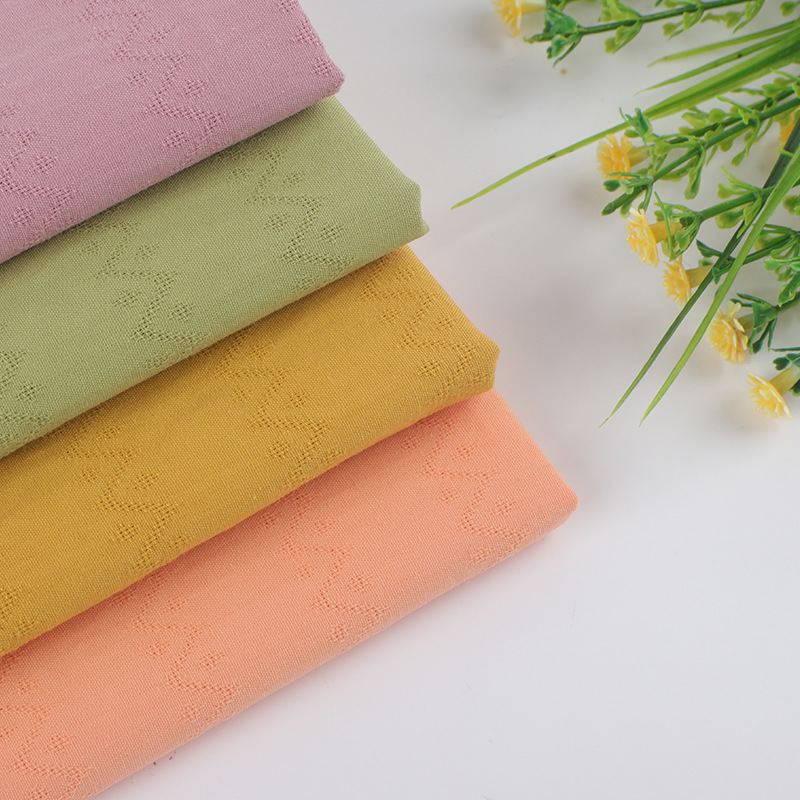 122g沙罗砂洗棉 梭织提花面料 纱罗吊带衬衫洛丽塔布料