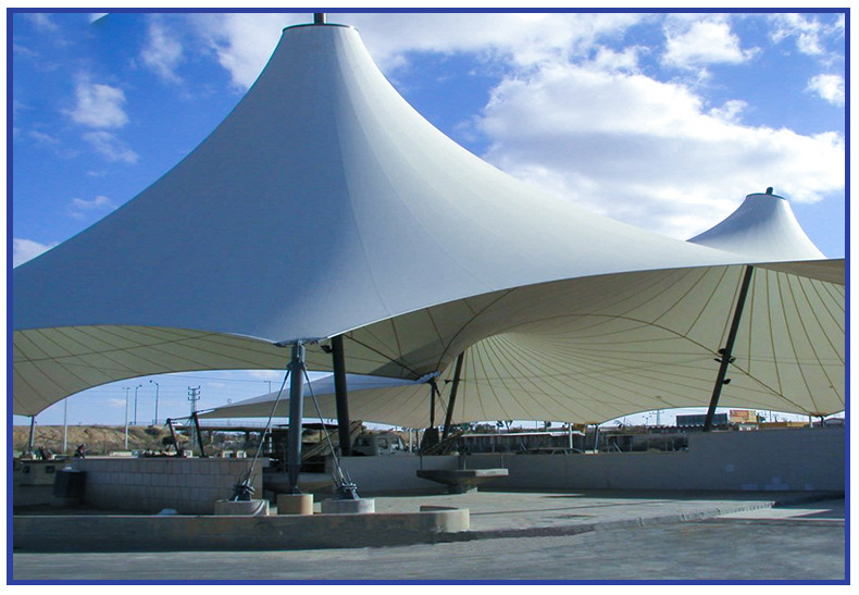 定制户外景区公园张拉膜结构景观棚拉伸膜结构景观棚游泳池遮阳棚