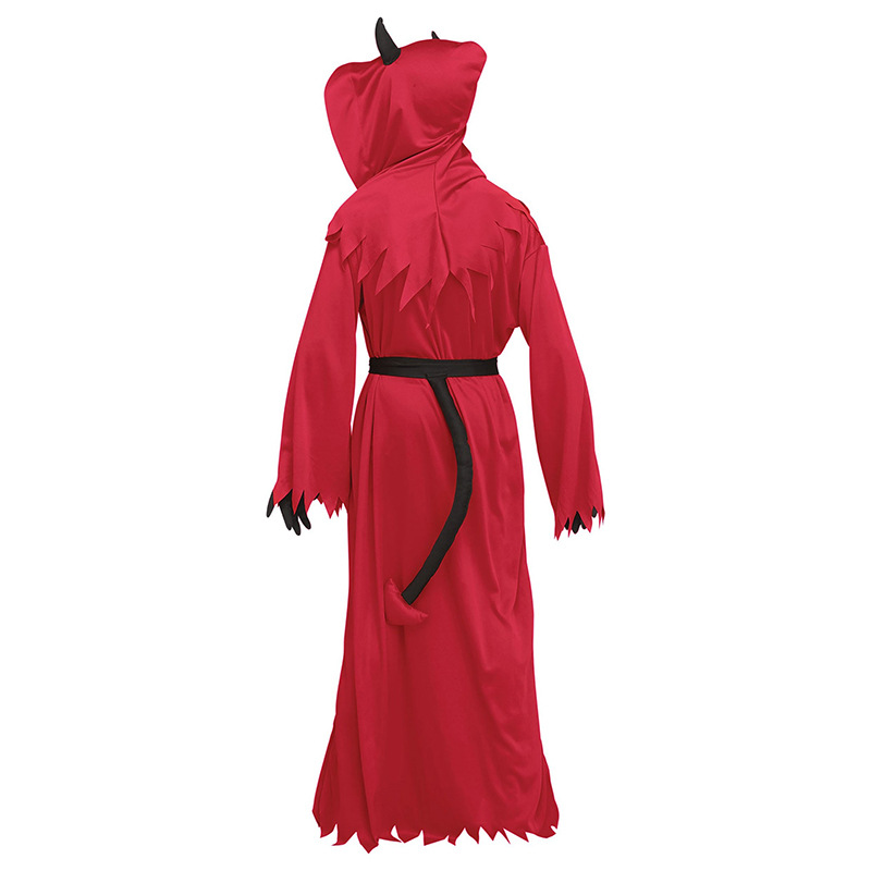 小孩恶魔恐怖发光红眼睛万圣节变装派对扮演造型短视频拍摄服装