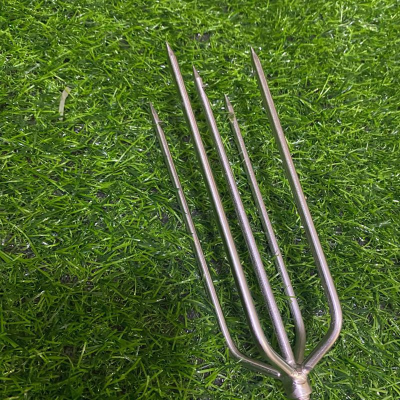 五齿鱼叉头 5齿鱼叉 8mm螺丝 不锈钢鱼叉头 钢叉可配抄网杆