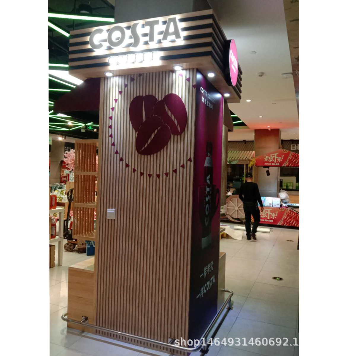 工厂生产商超活动堆头展架 超市包柱设计测量制作服务