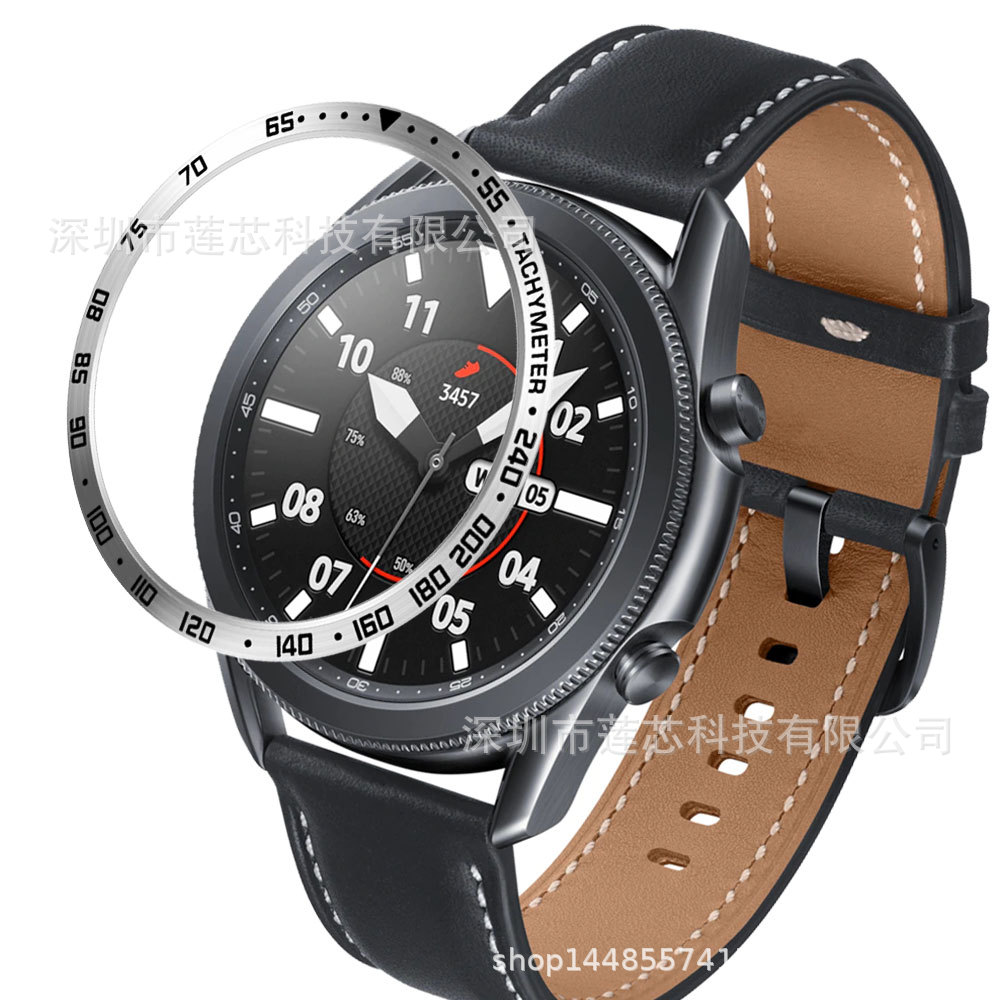 适用三星galaxywatch345mm刻度金属表圈三星watch3表圈刻度环
