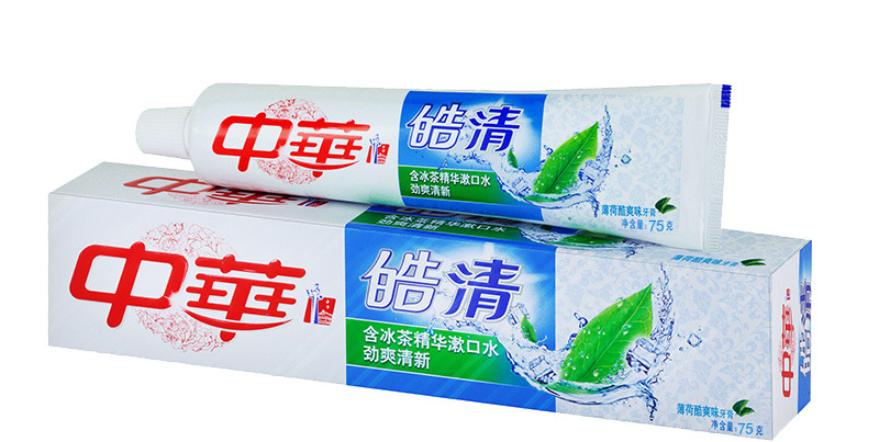 中华牙膏健齿白果味200g清新薄荷味防蛀牙膏批发商超劳保联合利华