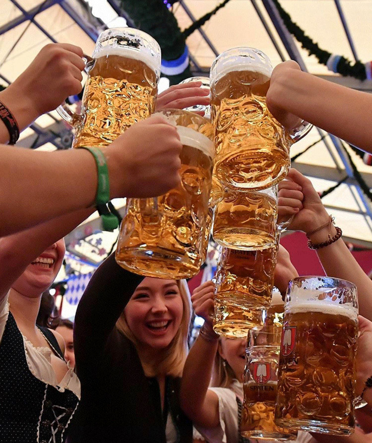 批发超大容量1000毫升玻璃啤酒杯带把大号英雄杯1升扎啤杯