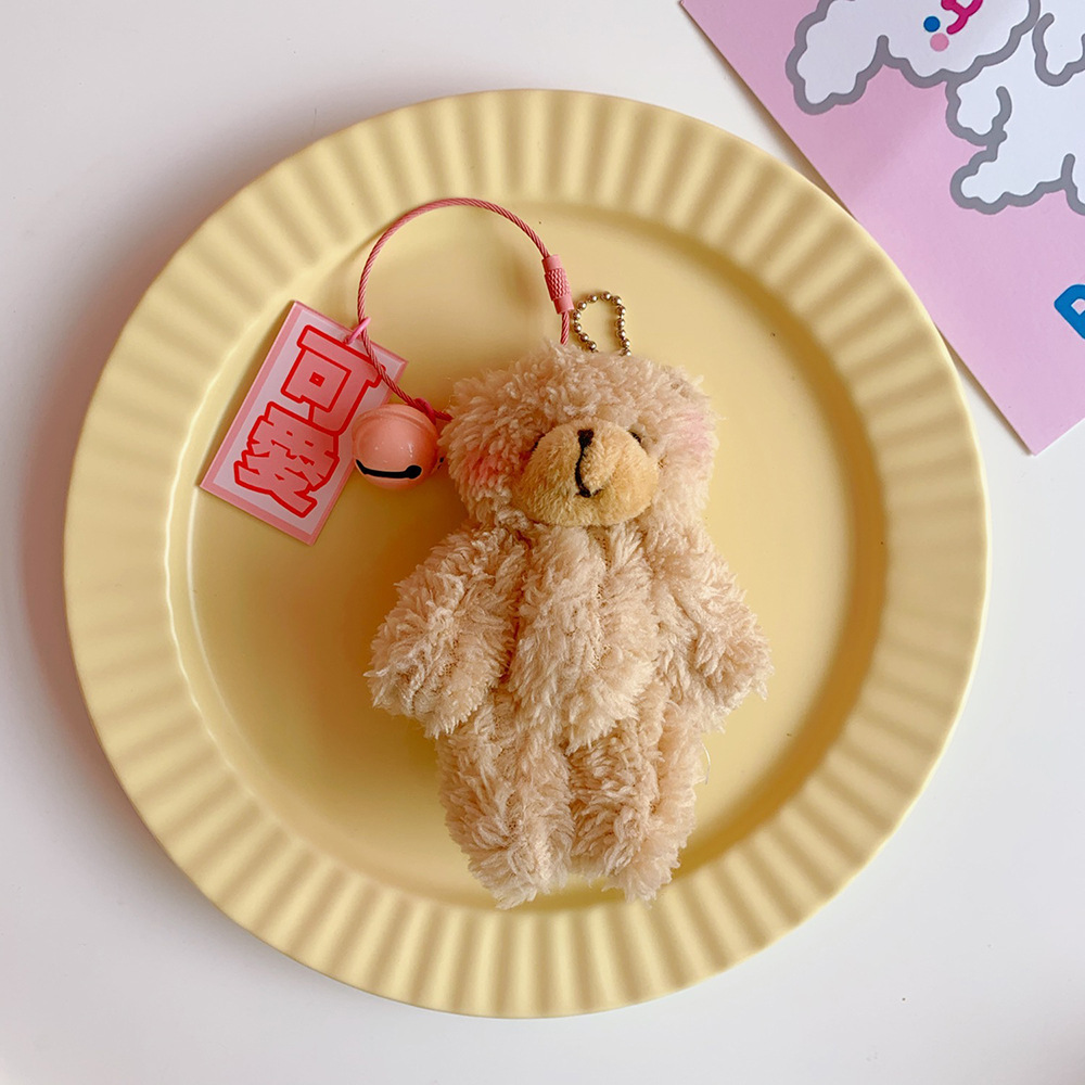 Stay Cute Girl Cute Pendant Plush Doll Little Bear Doll Doll and Bag Pendant Soft and Adorable Accessories Keychain Female