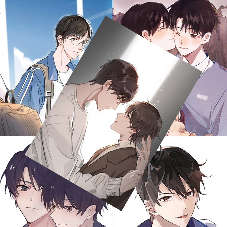 某某海报 opp袋装 高清铜版纸 1套8张 动漫周边卡通宿舍墙贴纸