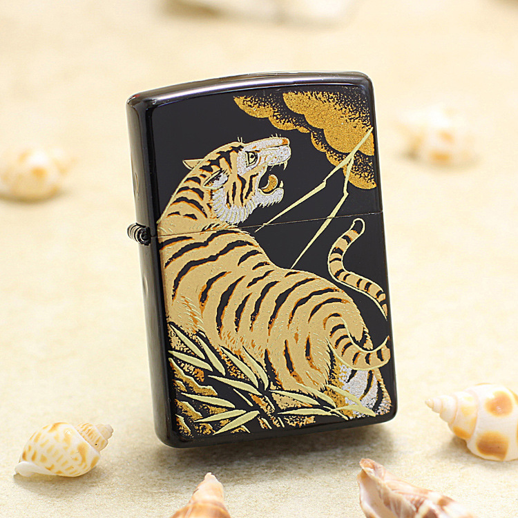 zippo打火机2la-tdt本金莳绘之老虎