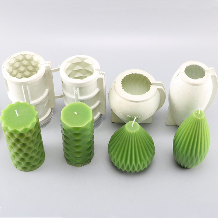 淘宝橡胶模具蜂蜡花纹圆柱蜡烛模具新品diy蜡烛模具