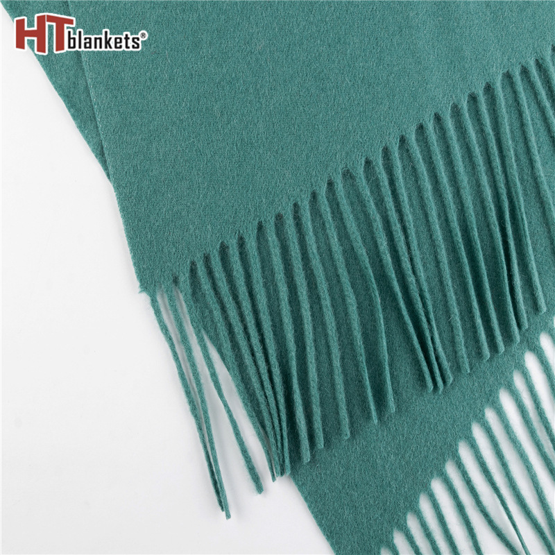 Long Thickened Scarf Shawl Dual-Use Cyan Tassel Sofa Blanket Autumn and Winter Women's Scarf