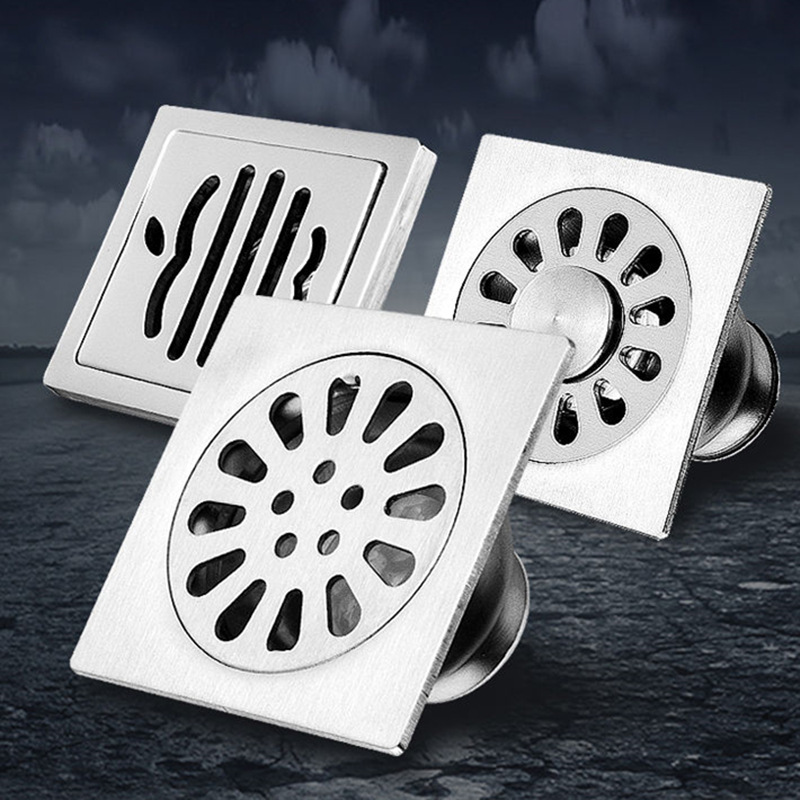 加厚不锈钢地漏卫生间厕所深水封防臭地漏洗衣机两用方形工程地漏