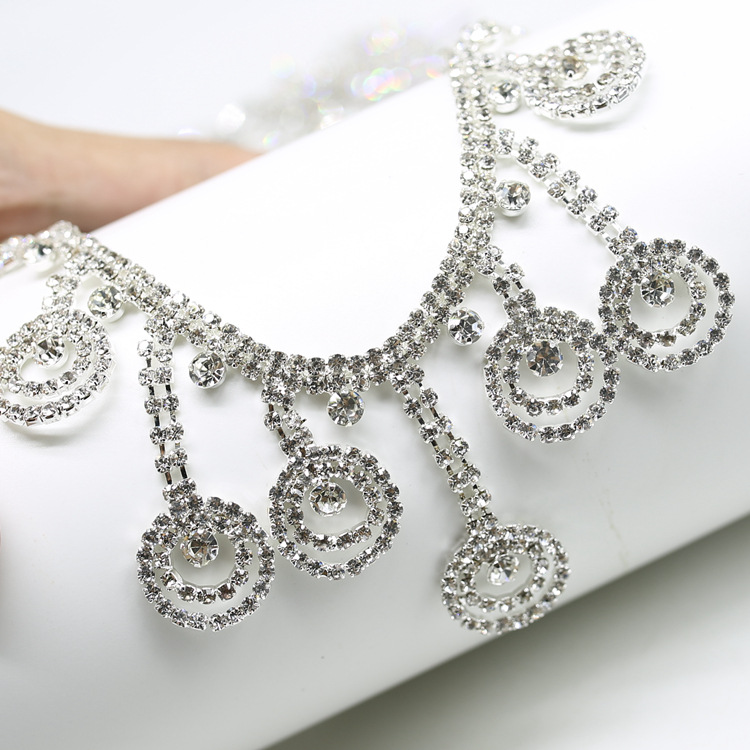 New Rhinestone Tassel Drill Chain Diy Shoes and Hat Decoration Chain Welding Ring Diamond Decorations Clothing Hand Sewing Code Chain