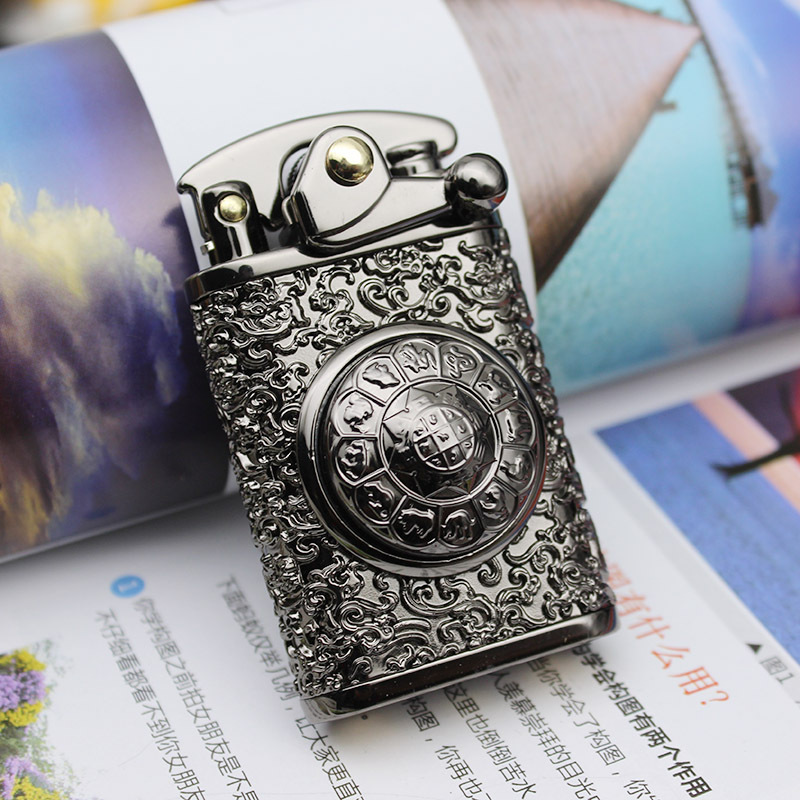 佐罗592盔甲煤油打火机 时来运转老式煤油创意摇臂打火抖音送礼品