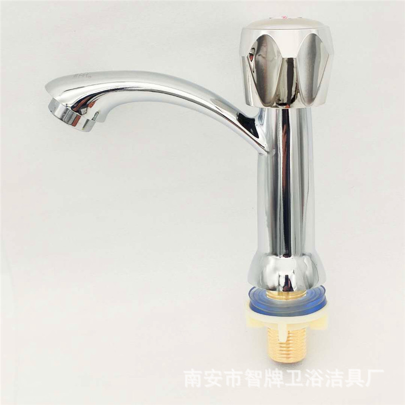 Desktop Zinc Alloy Single Cold Washbasin Basin Kitchen Sink Kitchen Balcony Bathroom Single Cold Faucet Factory Direct Sales Water Tap