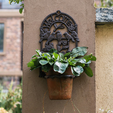 【花架】铸铁花盆托架 古典花纹装饰壁挂件杂货花园户外庭院欧式