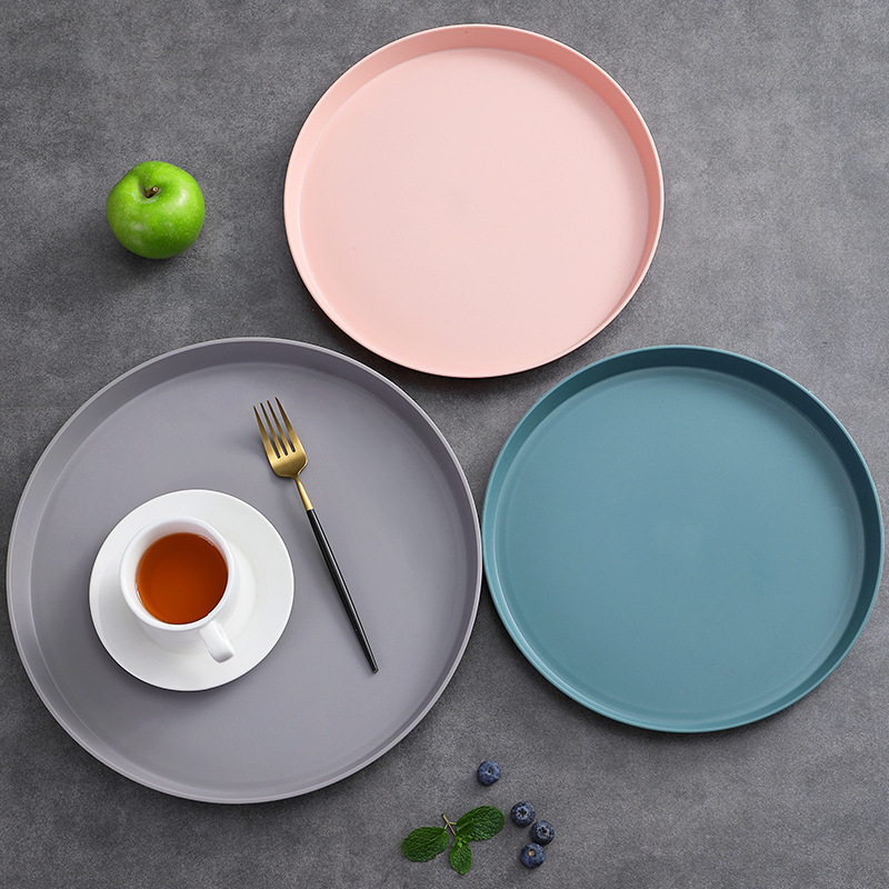 北欧家用圆形客厅餐盘