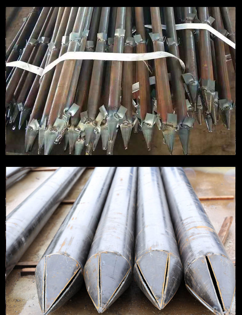 5支护土钉钢花管48*3倒角刺注浆管 108*6隧道管