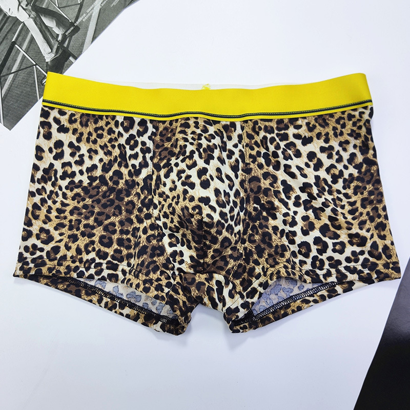 豹纹款男士内裤 柔软细腻透气内裤 凹凸设计裤头厂家现货供应批发