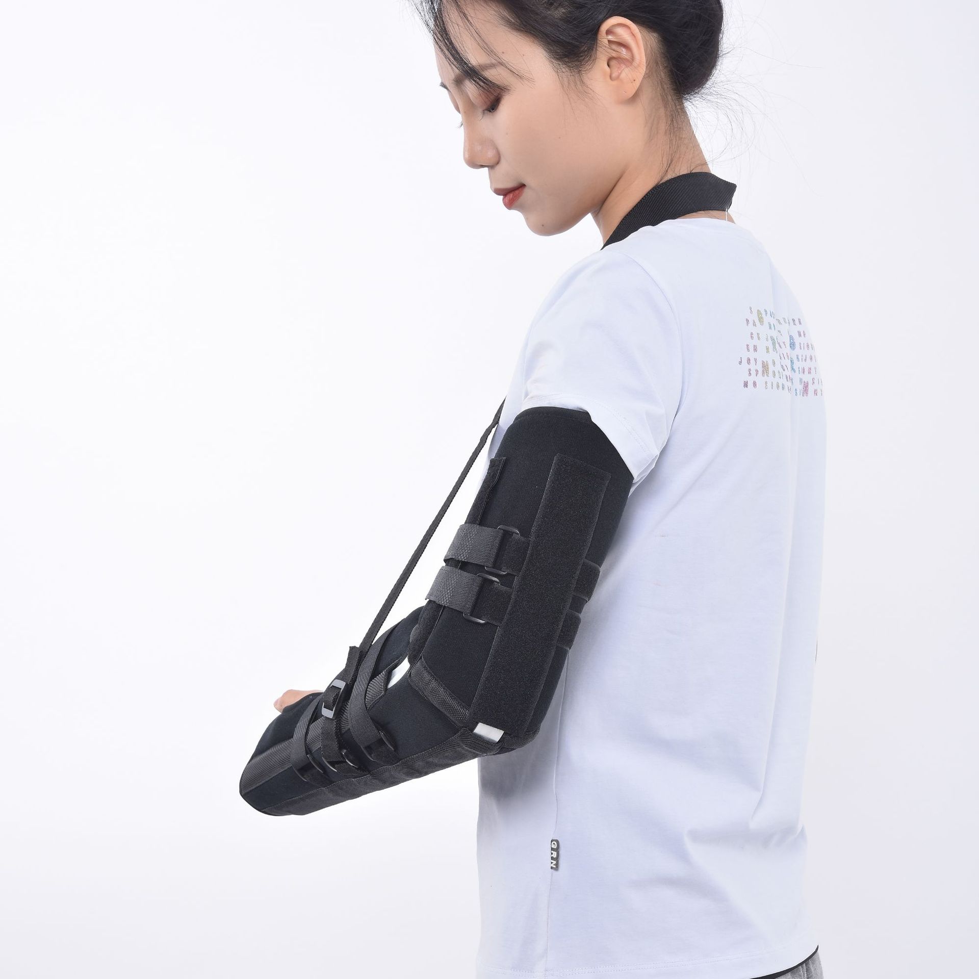 可调长度式肘关节固定带支具肘关节训练手臂前臂吊带固定护具