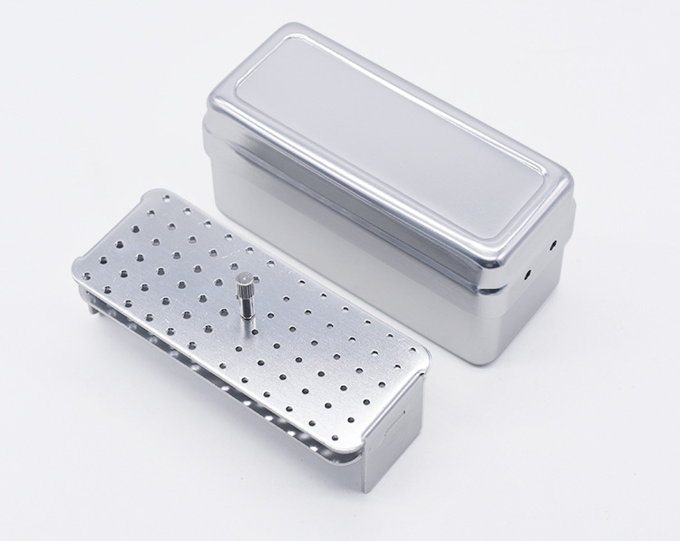牙科 车针盒 72孔车针消毒盒 放置盒 铝合金材质 齿科