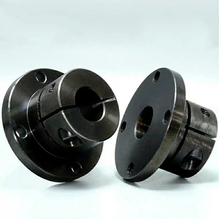 光轴支撑座 卧式法兰支架固定座 轴支座 钢制表面发黑处理