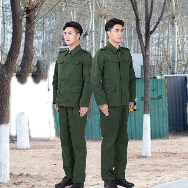 正品老式涤卡87式武款冬作训橄榄绿电焊机修服套装劳保服野战服