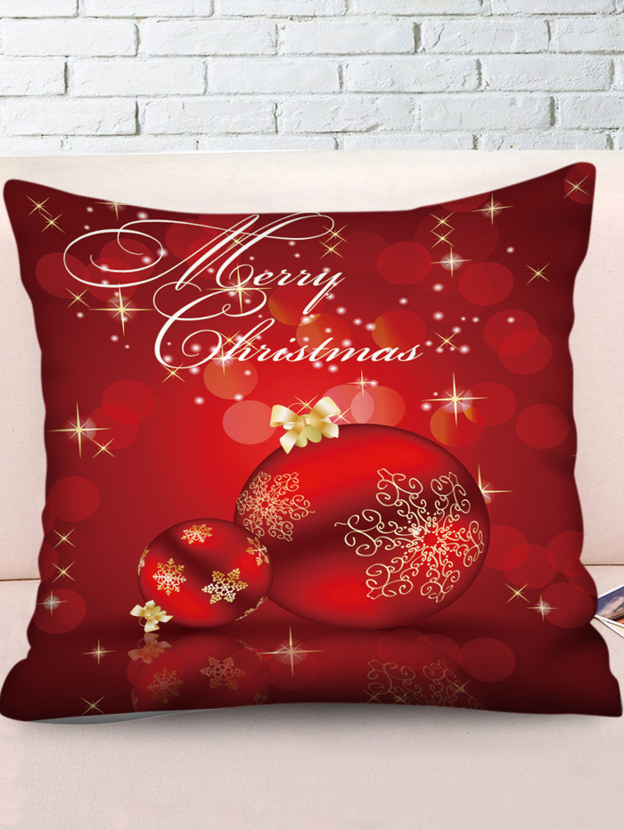 Exclusive for Cross-Border Santa Claus Snowman Deer Linen-like Pillow Cover Cushion Cover Digital Printing Christmas Pillow Cover