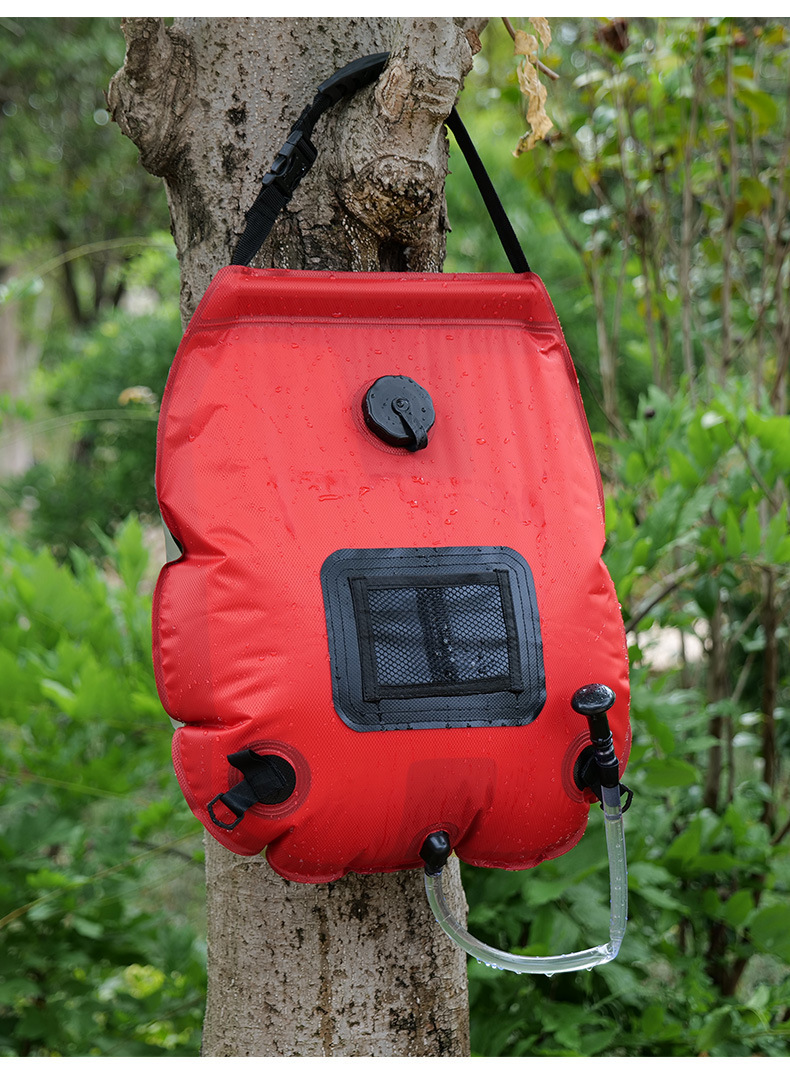 户外自驾游野营太阳能沐浴袋洗澡晒水包储水袋淋浴袋20l