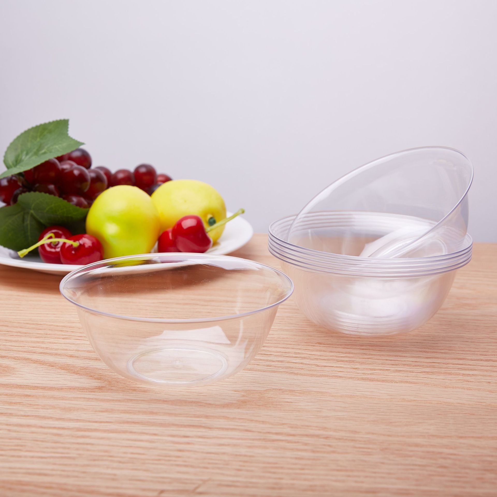 佳胜雅300ml一次性塑料碗航空碗水晶透明硬塑碗800只装一次性餐具