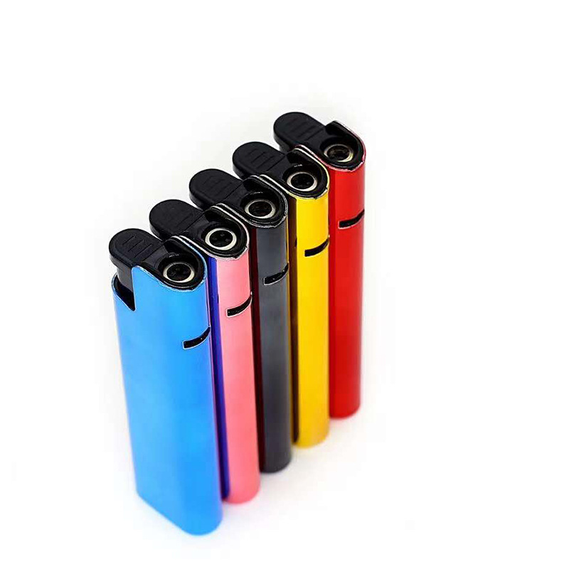 Factory Wholesale Disposable Electronic Metal Windproof Lighter Windproof Lighter Advertising Lighter Creative