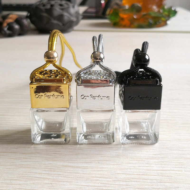 Car Fragrance Pendant Empty Glass Bottle Car Perfume Bottle Car Empty Bottle Car Accessories Car Aromatherapy Bottles Hanging Decoration