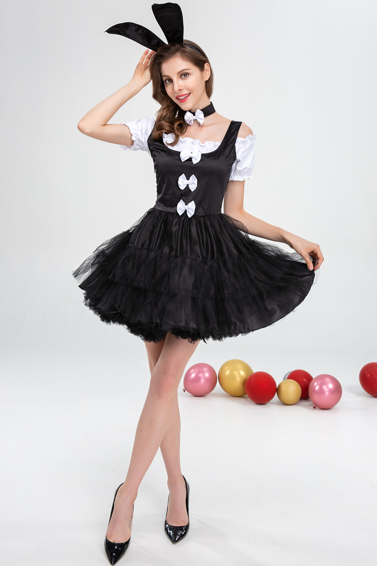 情趣内衣万圣节新款可爱兔女郎服兔子装游戏制服 节日派对服装