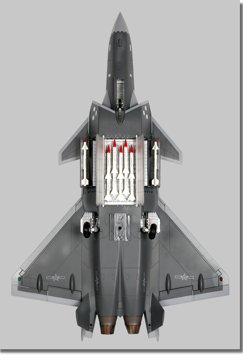 1:32歼20战斗机模型合金歼二十j20仿真隐形飞机模型摆件科普展品