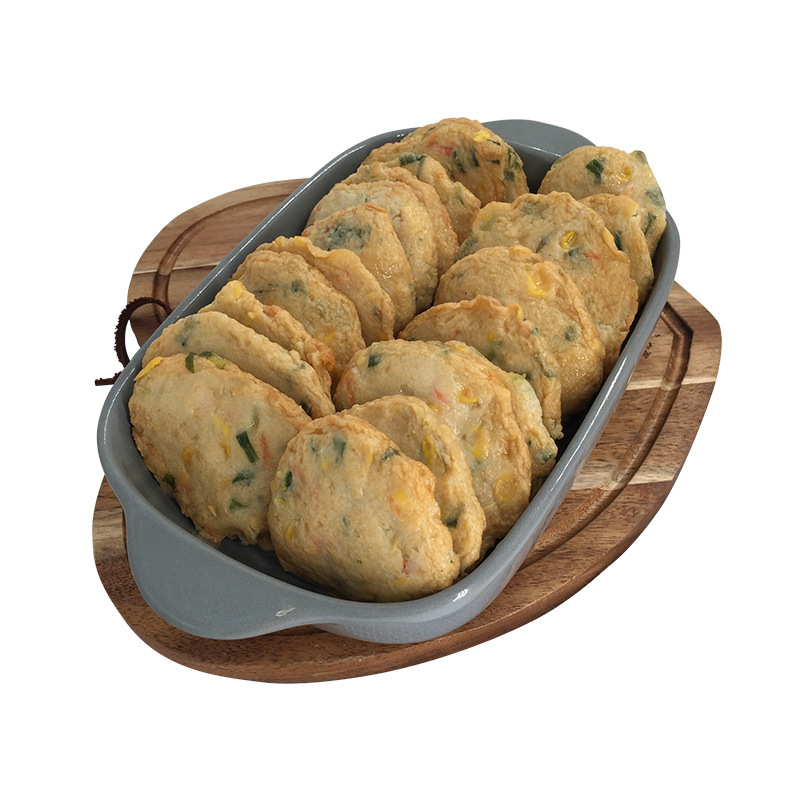 永昊三鲜鱼饼2.5kg/包煎炸炒煮蒸小吃火锅食材冷冻食品火锅烧烤料