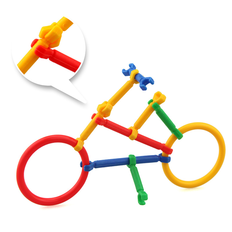 3-4-6-7周岁早教聪明魔术棒智力塑料拼插装积木女孩儿童益智玩具