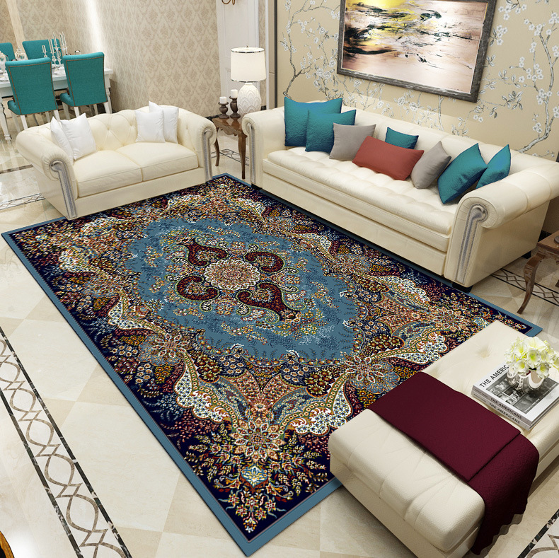 Home Persian Pattern Carpet Turkish Style Carpet Living Room Coffee Table Carpet Durable Beautiful Washable