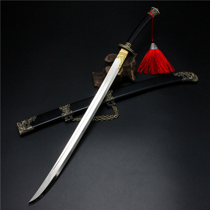 中国古剑 明代 锦衣卫兵器 绣春刀合金模型 50cm送展架