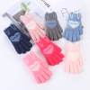 7-12 double-deck CUHK winter keep warm glove Wool knitting Plush thickening lovely Middle school student 7-12 double-deck CUHK winter keep warm glove Wool knitting Plush thickening lovely Middle school student