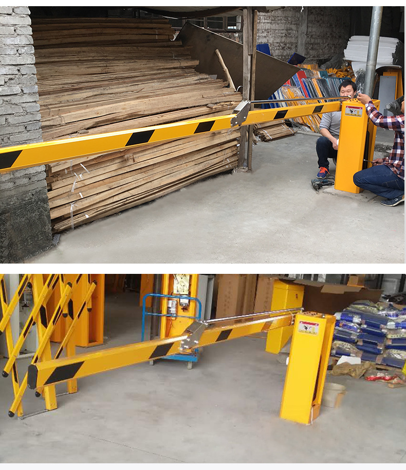 折臂杆地下车库90度180度杆道闸曲臂杆车库限高曲杆拦车杆折叠杆