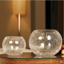 厂家现货玻璃裂纹球6cm 8cm10cm12cm裂纹玻璃球LED电子玻璃冰花球