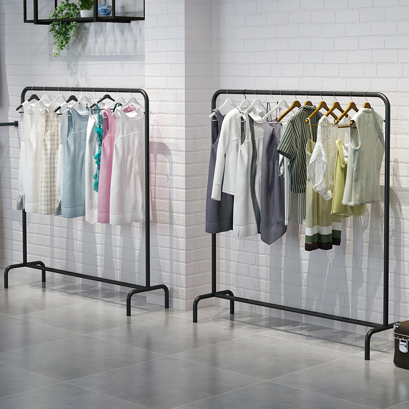服装店展示架落地式衣服陈列货架晾衣挂衣架子童装店挂衣杆龙门架