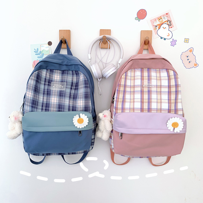 日系韩版校园小清新闺蜜书包女初中高中大学生双肩包帆布森系少女