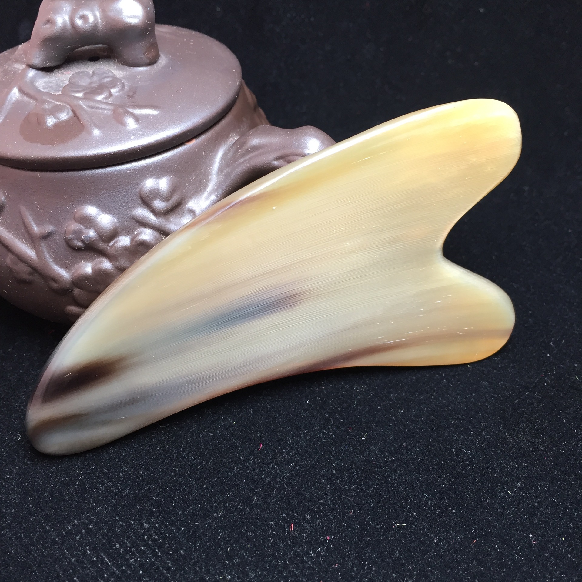 天然牦牛角刮痧板按摩板刮板家用面部脸部颈部背部全身通用加厚