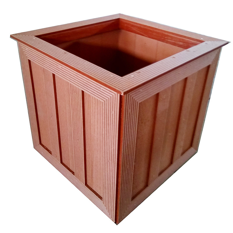 胜澜木 塑木花箱护栏室外花箱庭院花池塑木树池 源头厂家