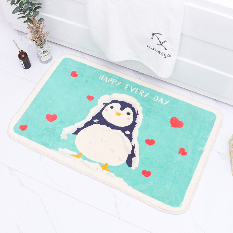 Bathroom Absorbent Non-Slip Floor Mat Bathroom Entrance Floor Mat Bathroom Door Mat Household Mat Machine Carpet Washing