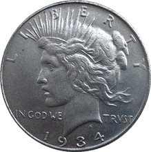 原光1934-S美国硬币黄铜镀银仿古工艺品国外纪念币厂家批发收藏